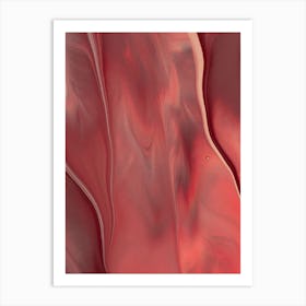 Abstract Red Liquid Art Print