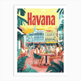 Aihrgdesign A 1970s Inspired Travel Poster For Havana Art Print