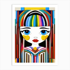 Eclectic, Colorful Girl Art Print