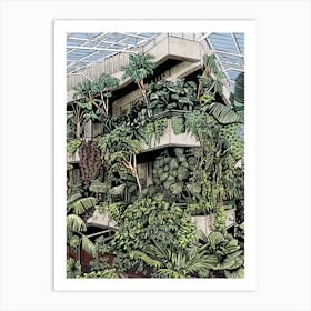 Barbican Conservatory Concrete Jungle Art Print