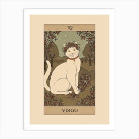 Virgo Cat Art Print