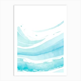 Blue Ocean Wave Watercolor Vertical Composition 106 Art Print