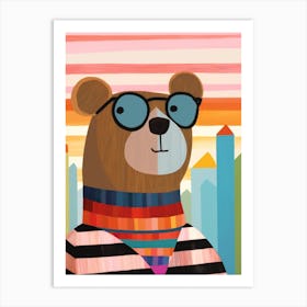 Little Bear 2 Wearing Sunglasses Art Print