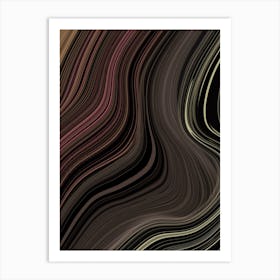 Abstract Wavy Lines Art Print