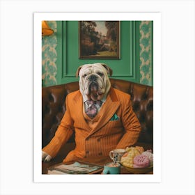 A Bulldog Dog 4 Art Print