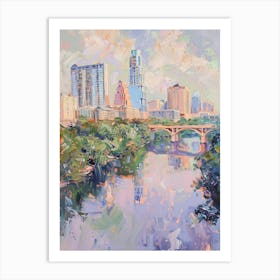 Red River Cultural District Austin Texas Oil Painting 2 Art Print