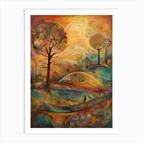 Landscape With Trees 6 Art Print