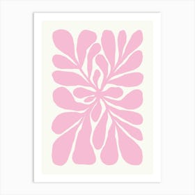 Abstract Botanical Pink Art Print