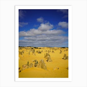 Pinnacles Rocks With Cloudy Blue Sky Art Print