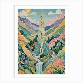 Pastel Tower Whimsy Art Print