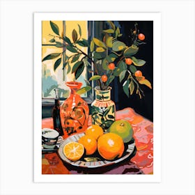 Still Life With Oranges Art Print