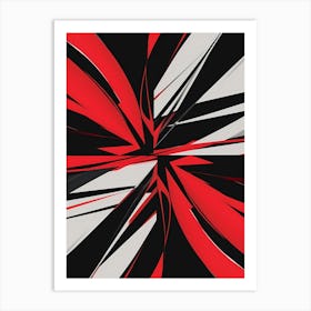 Abstract Red And Black Art Print