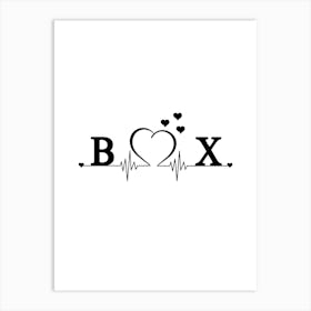 Personalized Couple Name Initial B And X Monogram Art Print