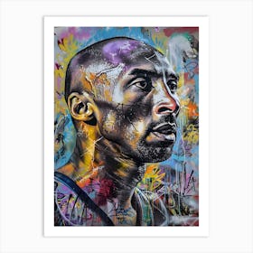 Kobe Bryant pop art graffiti Art Print