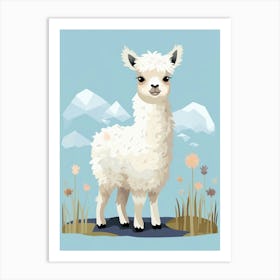Baby Animal Illustration  Alpaca 3 Art Print