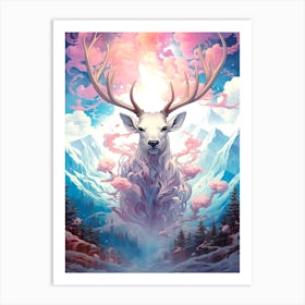 Deer In The Sky 1 Art Print