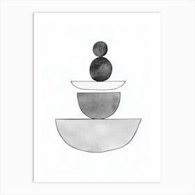 Stack Of Bowls Art Art Print