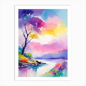 Sunset By The Lake 2 Art Print