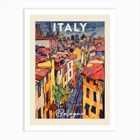 Bologna Italy Fauvist Painting  Travel Poster Art Print