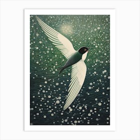 Ohara Koson Inspired Bird Painting Swallow 1 Art Print