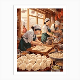 Dumpling Making Chinese New Year 10 Art Print