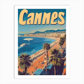 Aihrgdesign A Vintage Travel Poster Of Cannes 5 Art Print