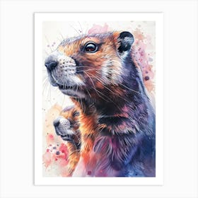 Ground Squirrels Art Print