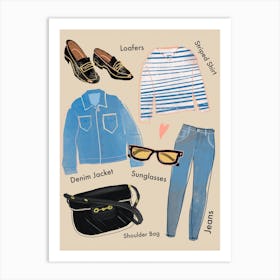 Classic Fashion Essentials Art Print