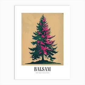 Balsam Tree Colourful Illustration 4 Poster Art Print