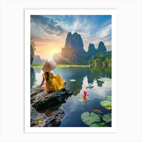 Li Li Lake, Li Li Art Print