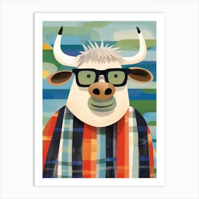 Little Buffalo 1 Wearing Sunglasses Art Print