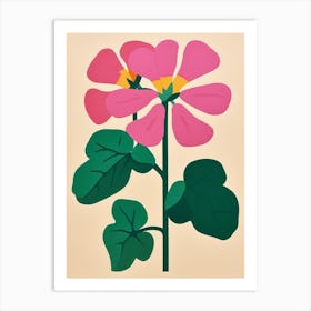 Cut Out Style Flower Art Cyclamen Art Print