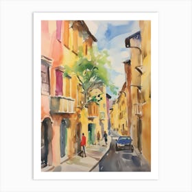 Padua, Italy Watercolour Streets 3 Art Print