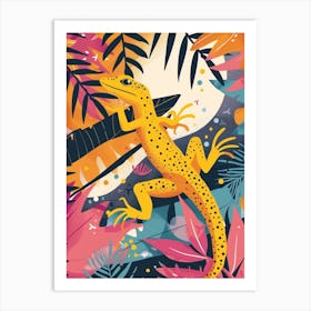 Modern Lizard Abstract Illustration 4 Art Print