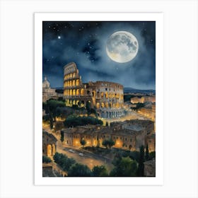 Rome's Ancient Heart, Illuminated Art Print