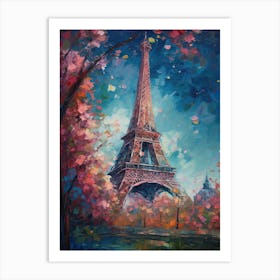 Eiffel Tower Paris France Monet Style 6 Art Print