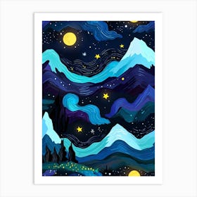 Starry Night 202 Art Print