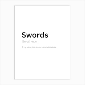 Swords Definition Meaning Art Print