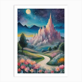 Crystal Mountain ~ Spiritual Ascension Dreamy Art Print