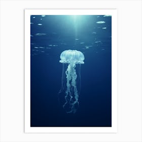 Moon Jellyfish Ocean Realistic 2 Art Print
