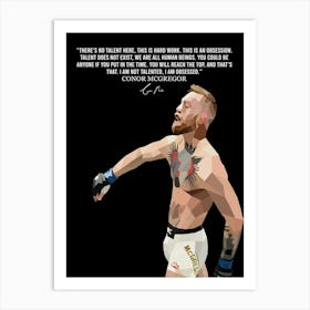 Conor Mcgregor Quotes 3 Art Print