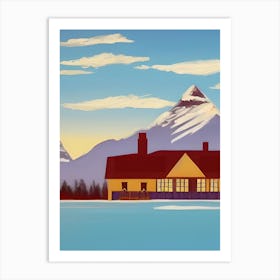 Mountain Lodge Morning Art Print