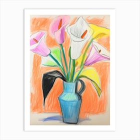 Flower Painting Fauvist Style Calla Lily Art Print