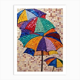 Mosaic Umbrellas 3 Art Print