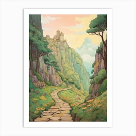 Montaa Machu Picchu Peru Hike Illustration Art Print