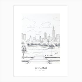 Grant Park 2, Chicago B&W Poster Art Print