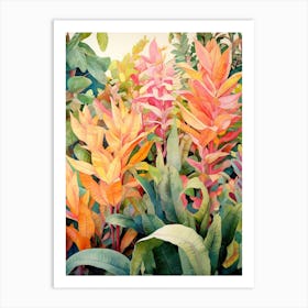 Tropical Plant Painting Zz Plant 4 Art Print