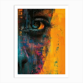 Abstract Of A Woman'S Face 1 Art Print