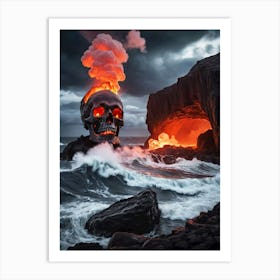 Lava Skull Art Print