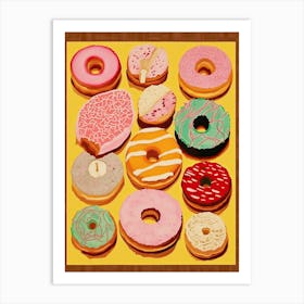 Donuts Vintage Illustration 7 Art Print